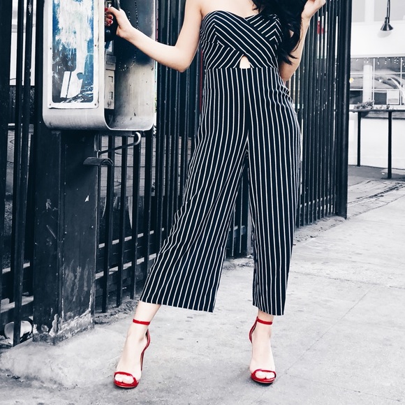 Pants - Striped jumpsuit